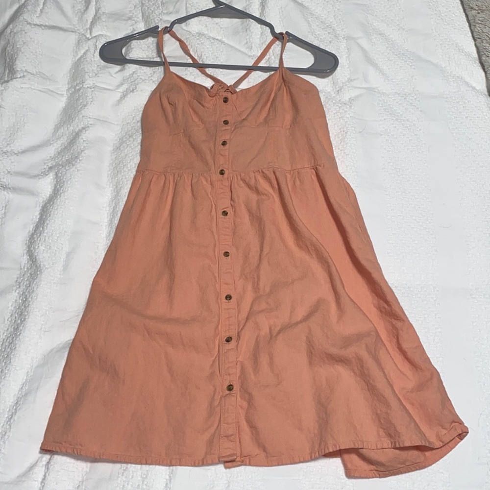 Salmon color Aerie dress, super comfortable and it has adjustable straps.